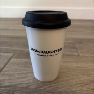 Russ & Daughters I‎ Love New York Ceramic Coffee Cup Mug Rubber Top ~ Novelty